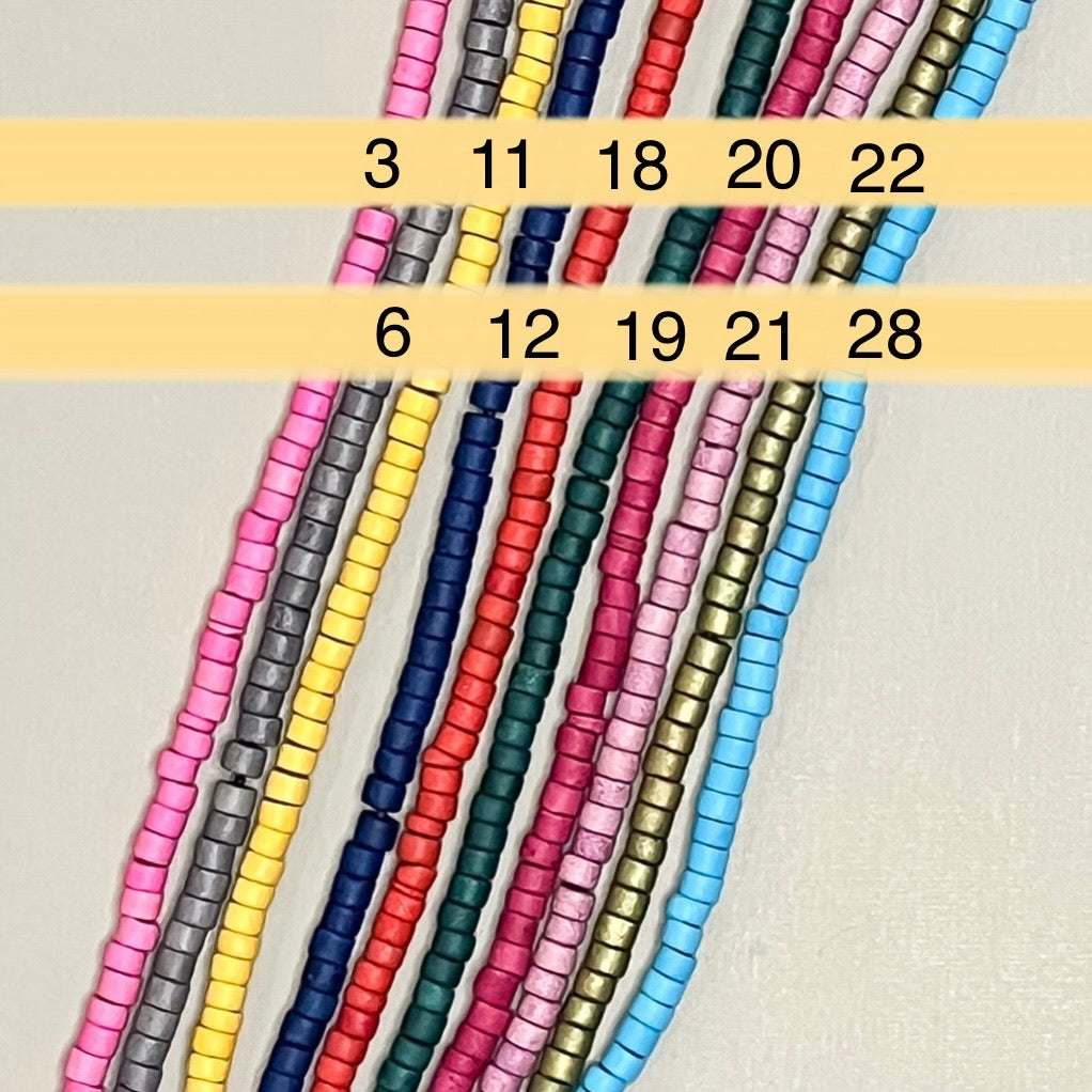 Dalmatian Jasper and Ceramic Heishi Stacker - 8MM Round