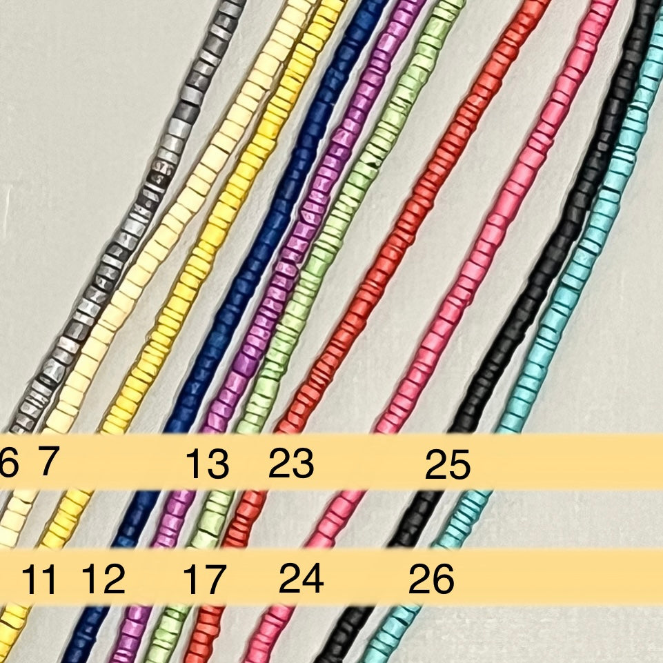 Dalmatian Jasper and Ceramic Heishi Stacker - 4MM Round