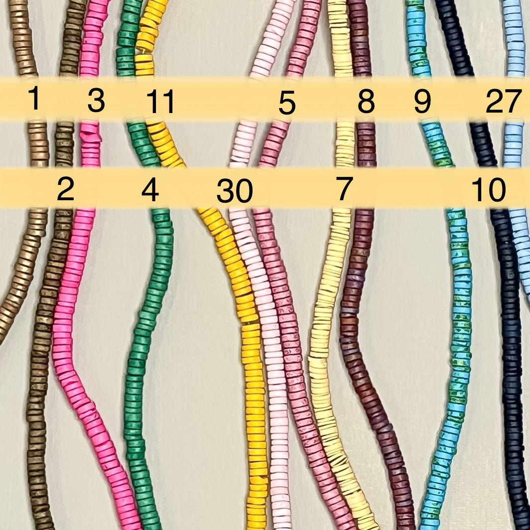 Dalmatian Jasper and Ceramic Heishi Stacker - 6MM Round