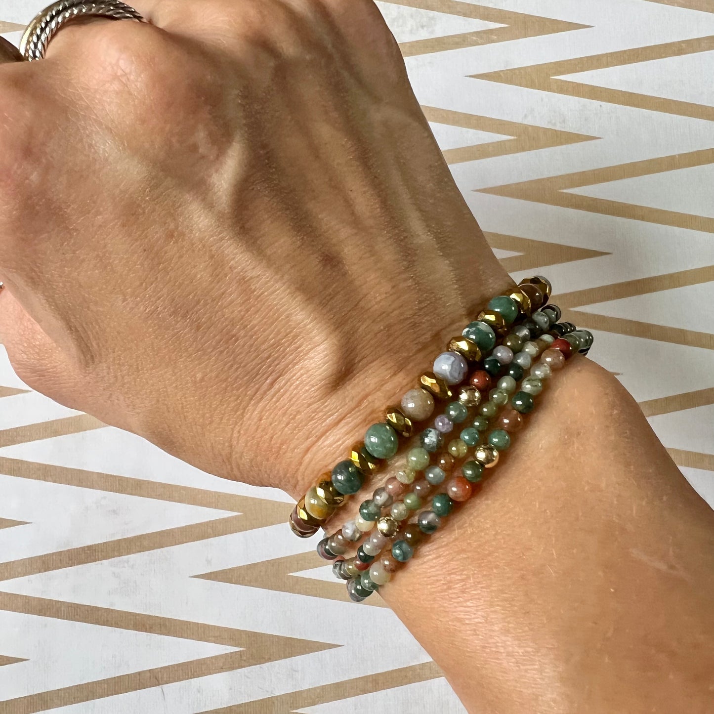 Fancy Jasper Stretch Bracelets