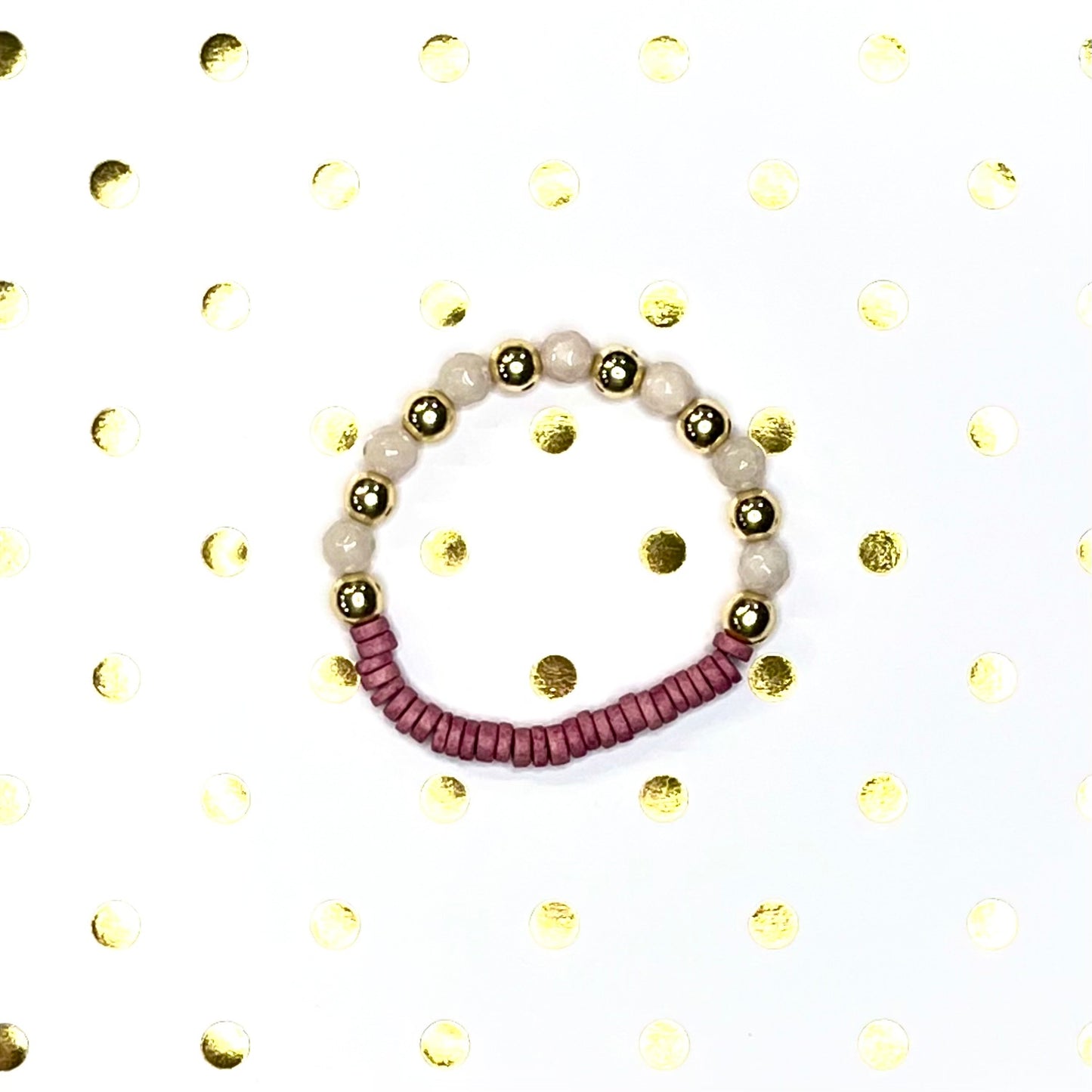 What About Us | Pink and Gold Mix and Match Stretch Bracelet Stacker