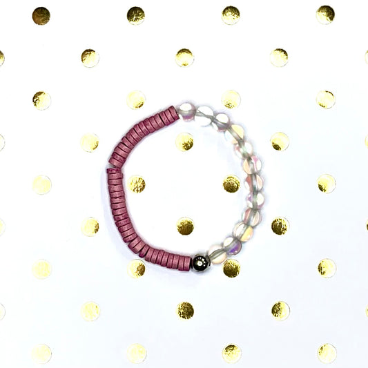 Just Like a Pill | Pink and Gold Mix and Match Stretch Bracelet Stacker