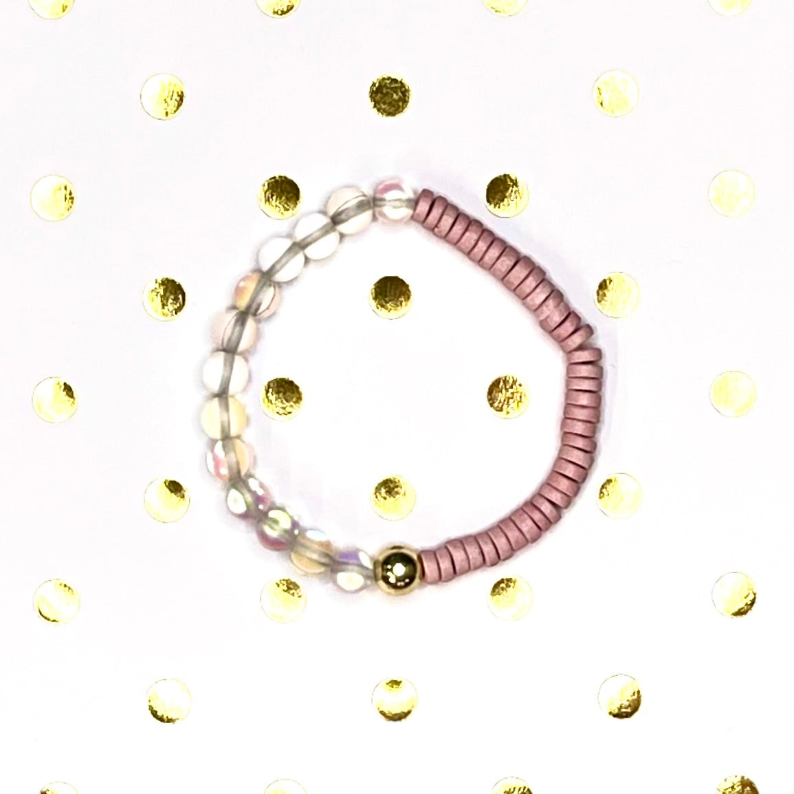 So What | Pink and Gold Mix and Match Stretch Bracelet Stacker