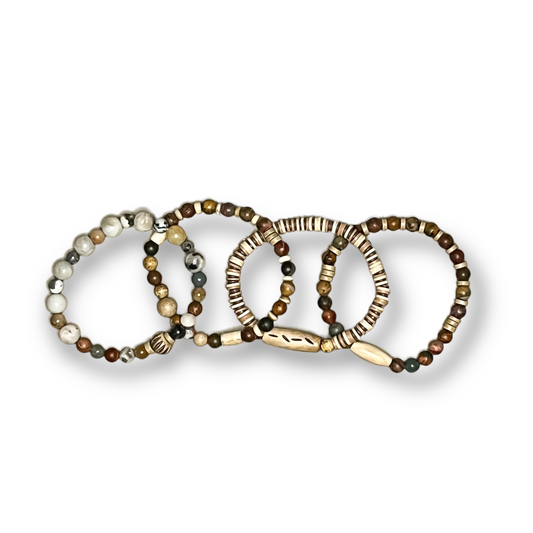 Earth Tones Jasper Bracelet Set
