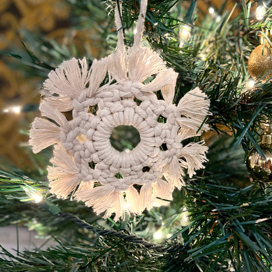 Macrame Snowflake Ornament