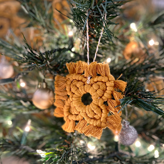 Macrame Snowflake Ornament