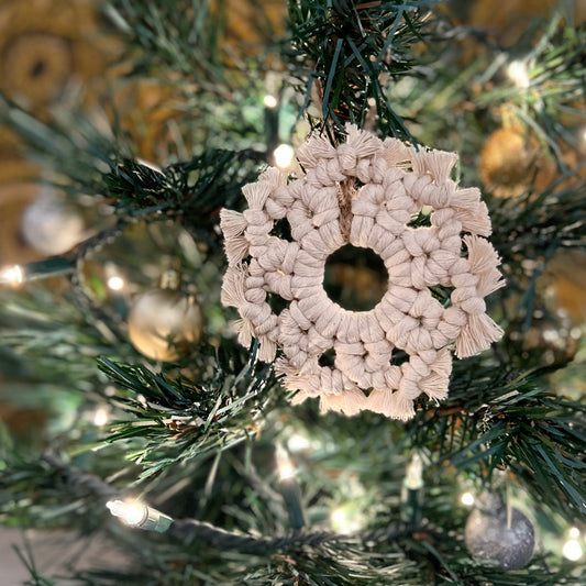 Macrame Snowflake Ornament