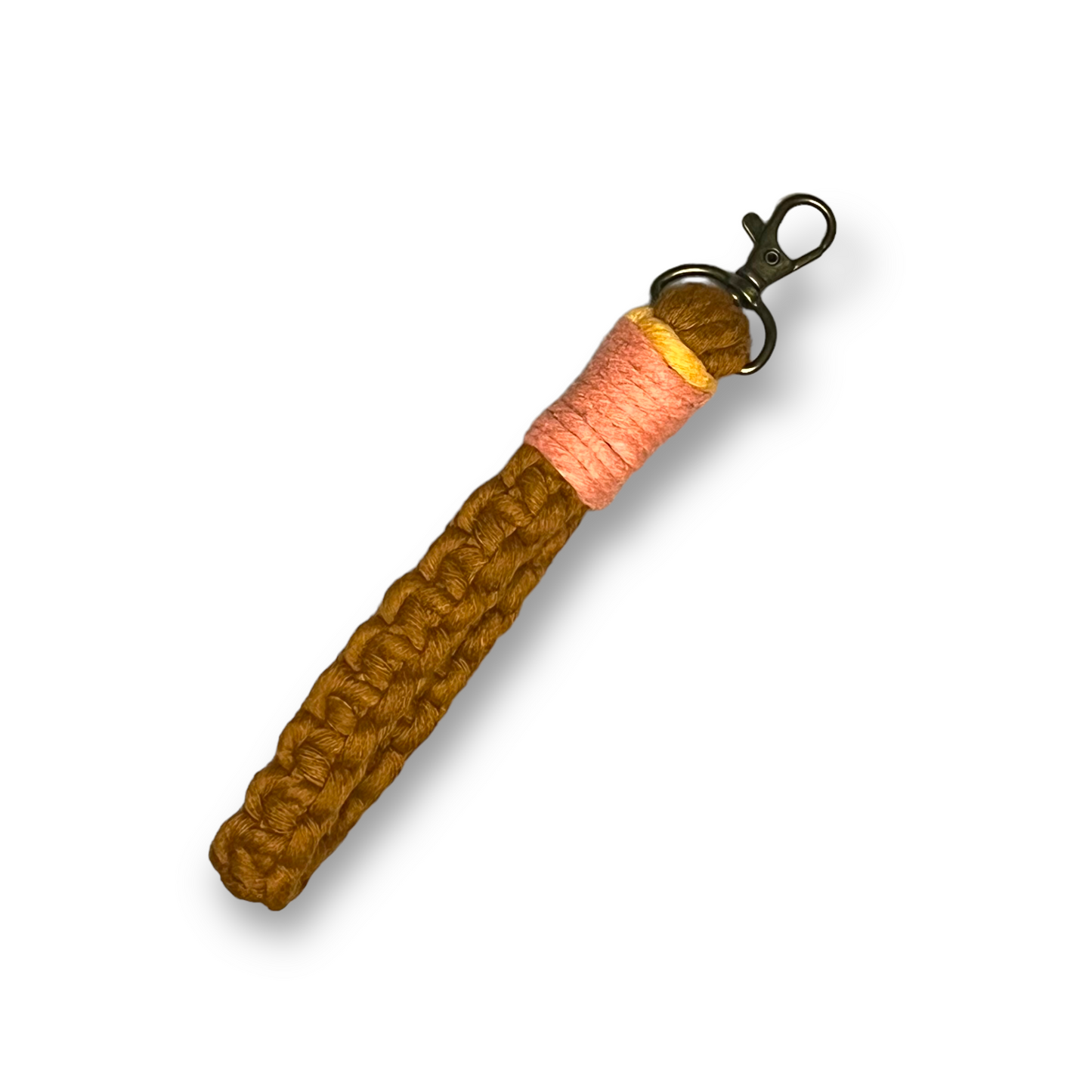 Color Block Macrame Wristlet